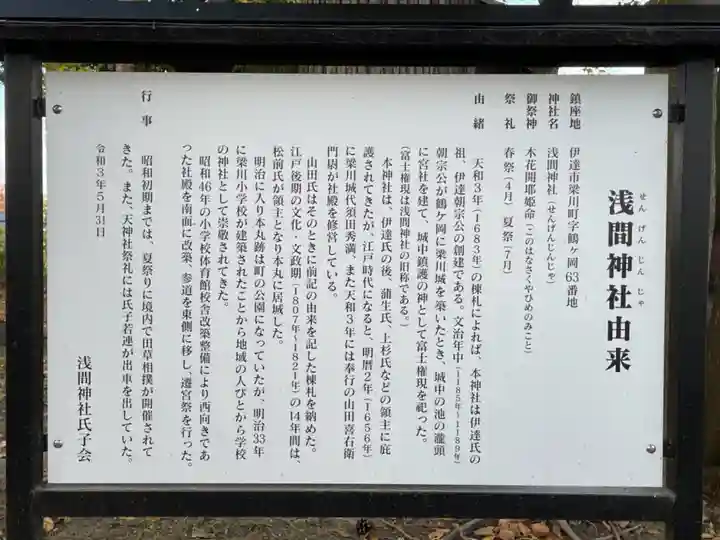 梁川浅間宮神社の歴史
