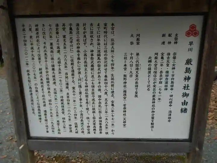 早川厳島神社の歴史