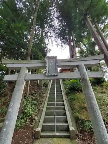 阿久津「田村神社」（郡山市阿久津町）旧社名：伊豆箱根三嶋三社の鳥居