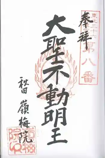 嶺梅院の御朱印 2024年11月