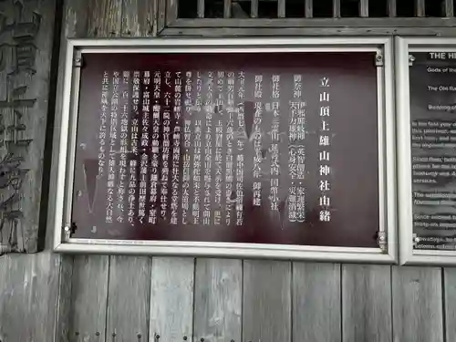 雄山神社峰本社の歴史