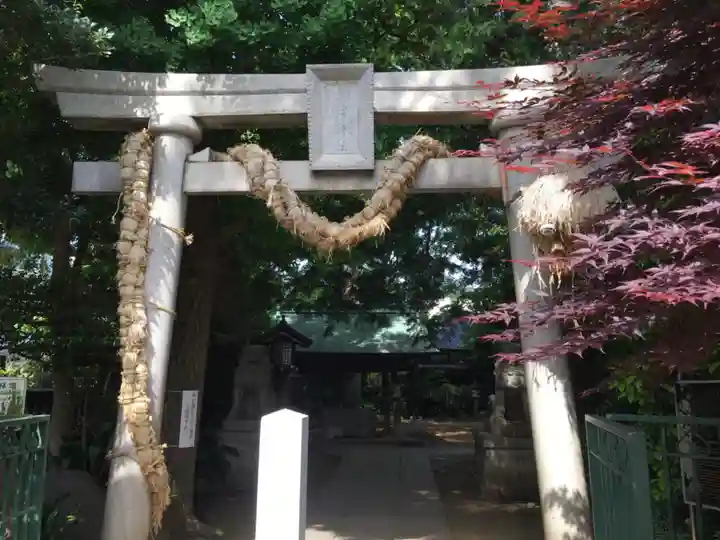 奥澤神社の鳥居