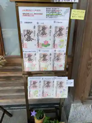 季節のお花が描かれた可愛い御朱印。
2種類選べます。