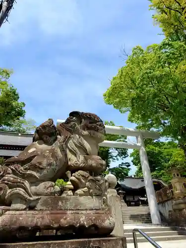 安積國造神社の狛犬