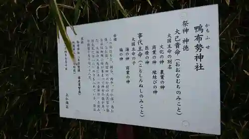 鴨布勢神社の建物その他