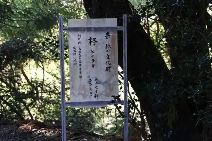高木神社の自然