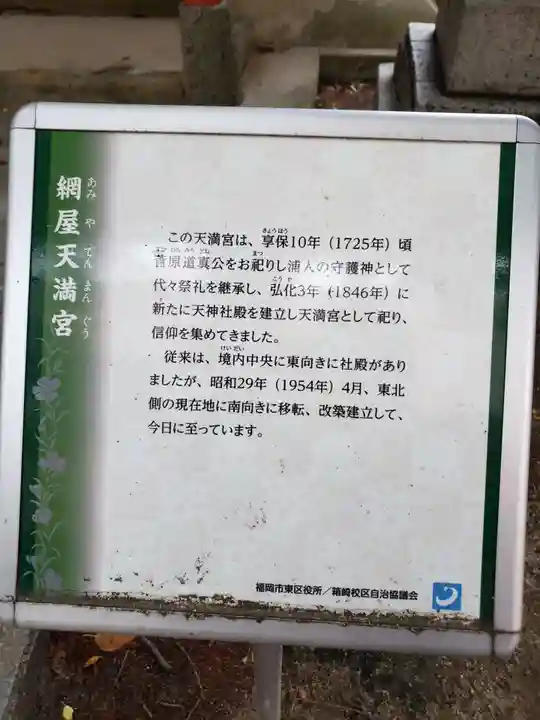 網屋天満宮の歴史