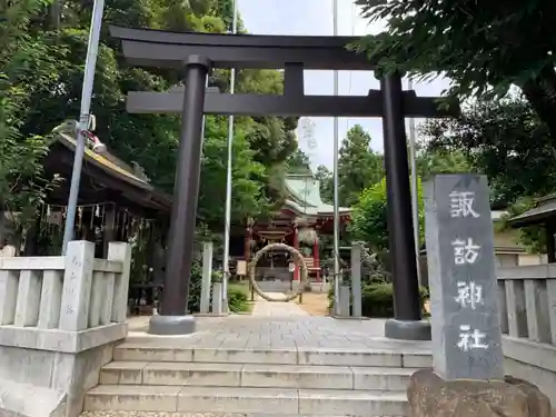 柏諏訪神社の鳥居