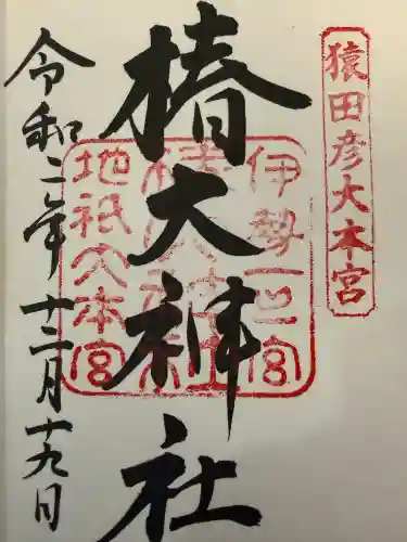 椿大神社の御朱印