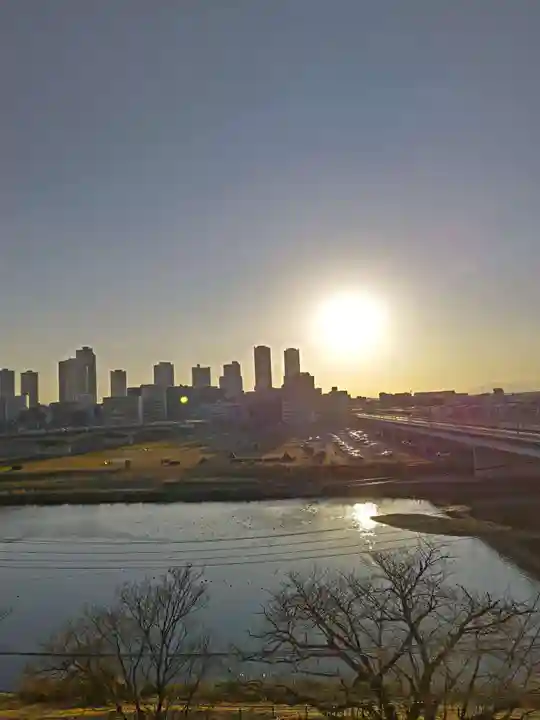 多摩川浅間神社の景色