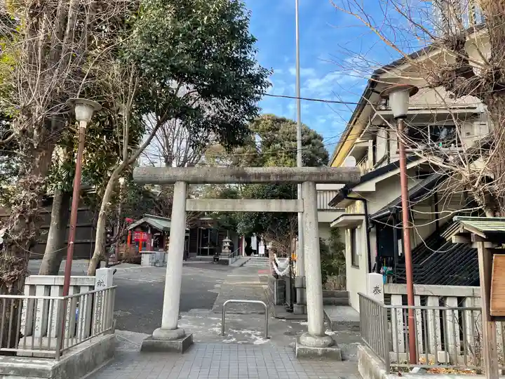 品川貴船神社の鳥居