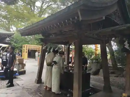 川越氷川神社の手水