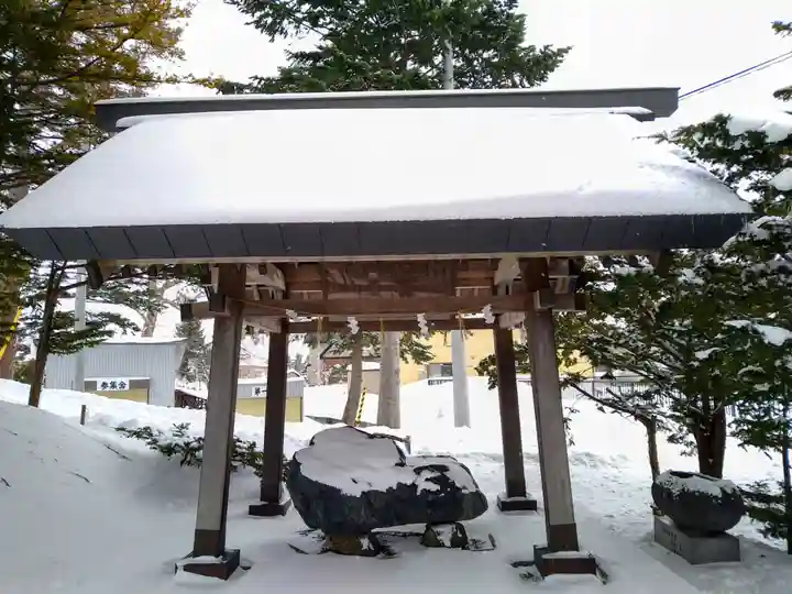 東神楽神社の手水舎