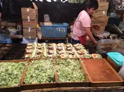 花園神社の食事