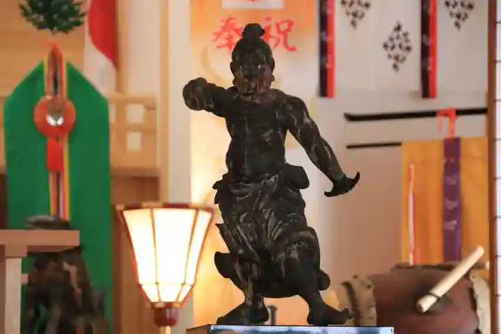 阿久津「田村神社」(郡山市阿久津町)旧社名:伊豆箱根三嶋三社の像