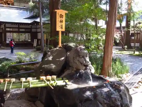 諏訪大社下社秋宮の手水舎