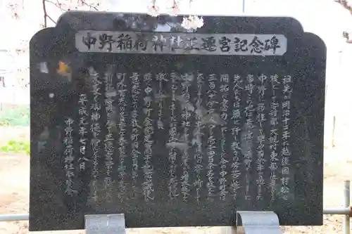 中野稲荷神社の歴史