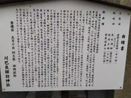 川巴良諏訪神社(富山県)