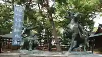 川中島古戦場八幡社の像