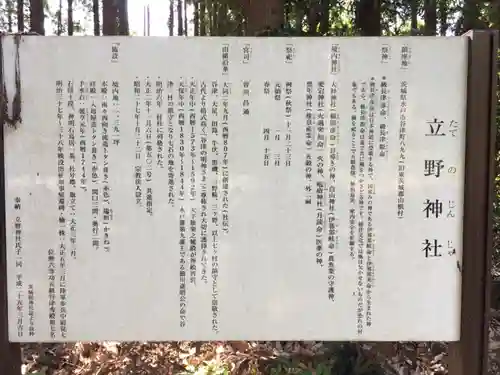 立野神社の歴史