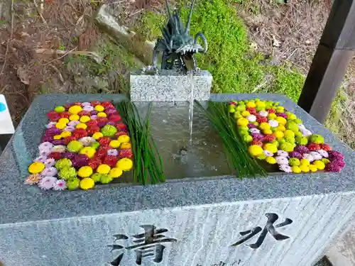 木幡山隠津島神社(二本松市)の手水