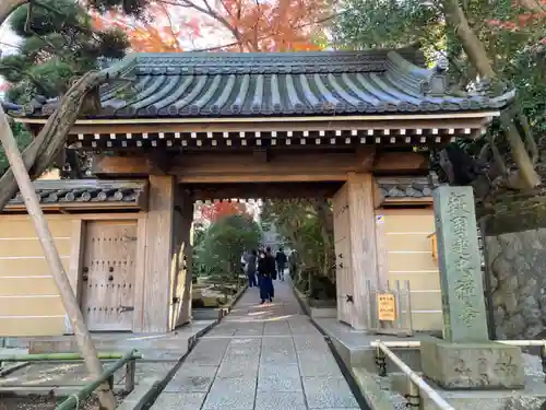 報国寺の山門