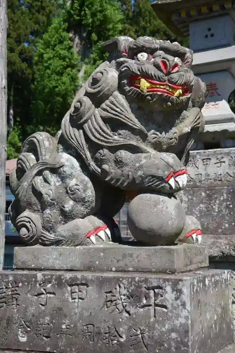 中之嶽神社の狛犬