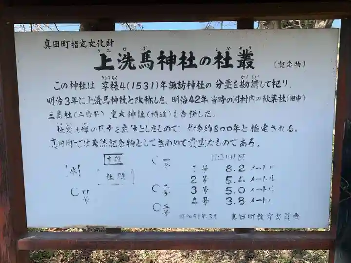 上洗馬神社の歴史