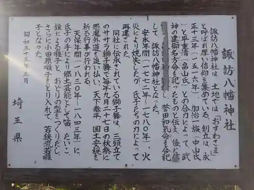 諏訪八幡神社の歴史