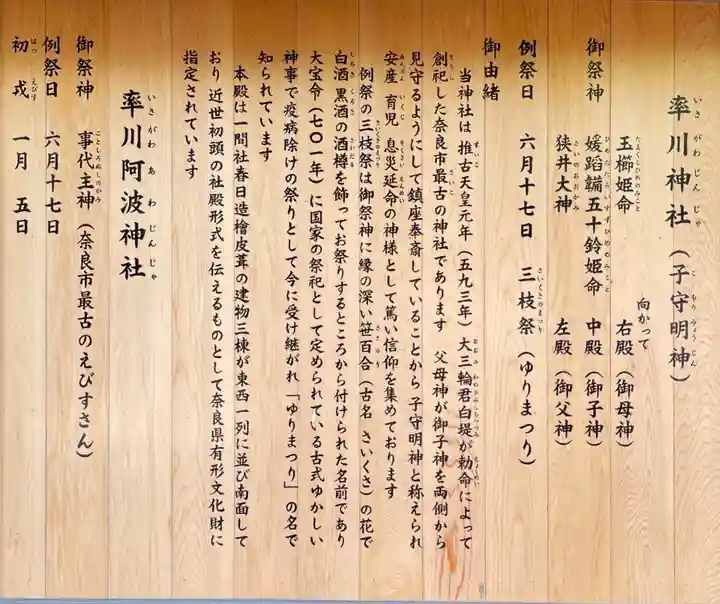 率川神社(大神神社摂社)の歴史