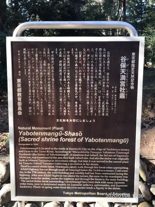 谷保天満宮の歴史