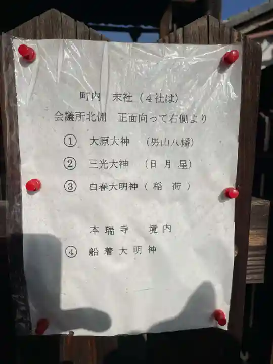 大原大神/三光大神/白春大明神(京都府)