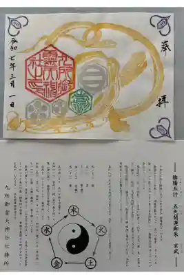 九所御霊天神社の御朱印