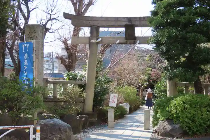 鳩森八幡神社の鳥居