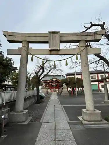 多摩川諏訪神社の鳥居