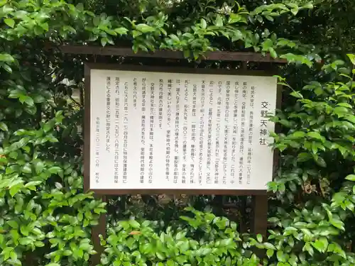 交野天神社の歴史