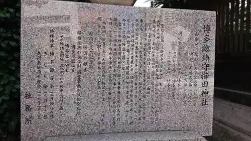 櫛田神社の歴史