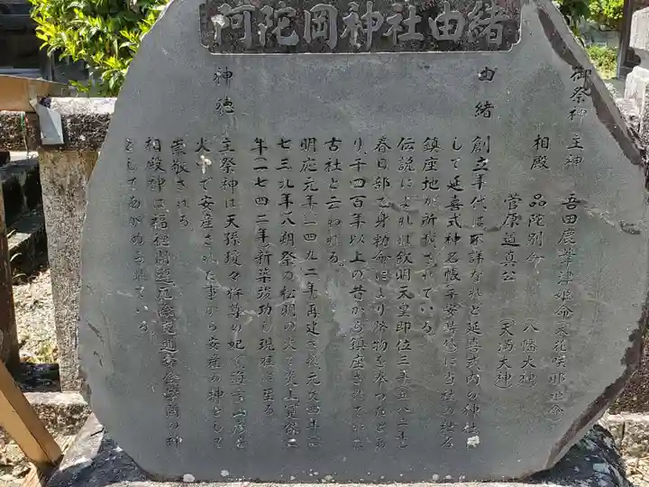 阿陀岡神社の歴史