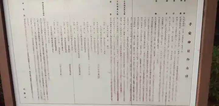 畑子安神社の歴史