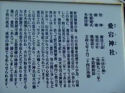 下総野田愛宕神社の歴史