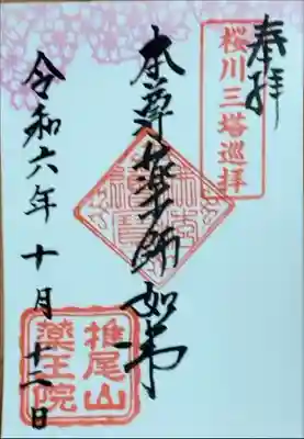 椎尾山薬王院の御朱印