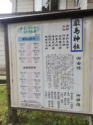 釧路一之宮 厳島神社の歴史