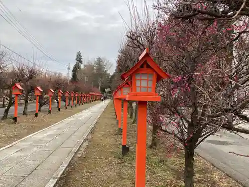 朝日森天満宮の庭園