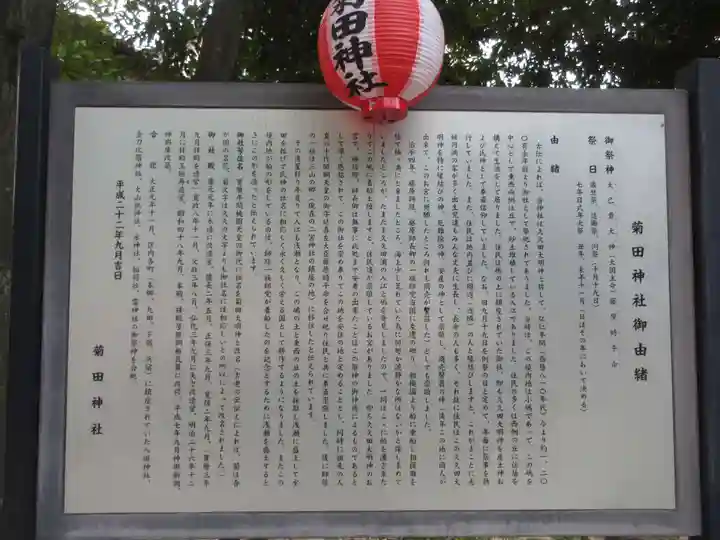 菊田神社の歴史