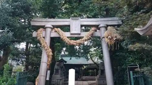 奥澤神社の鳥居