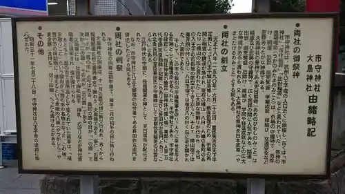 市守大鳥神社の歴史