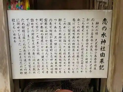 恋の水神社の歴史