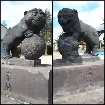 早来神社の狛犬