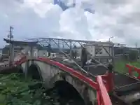 修復工事が始まった禊橋