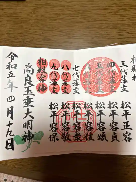 土津神社|こどもと出世の神さまの御朱印